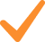 Orange Check Mark Icon